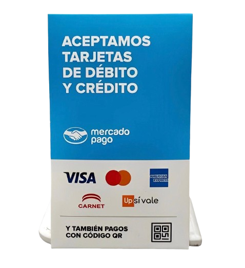 Se aceptan tarjetas de crédito y débito